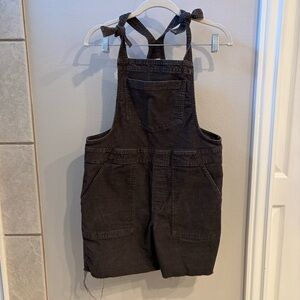 Aerie Cut Off Corduroy Short Overalls